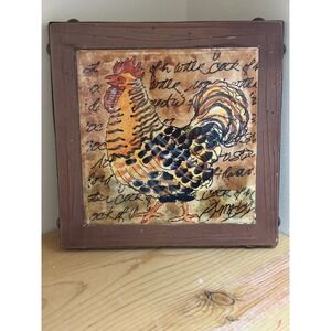 Anne Ormsby Rooster Mosaic‎ Trivet Creative Enterprises NCE 2000 Kitchen Decor